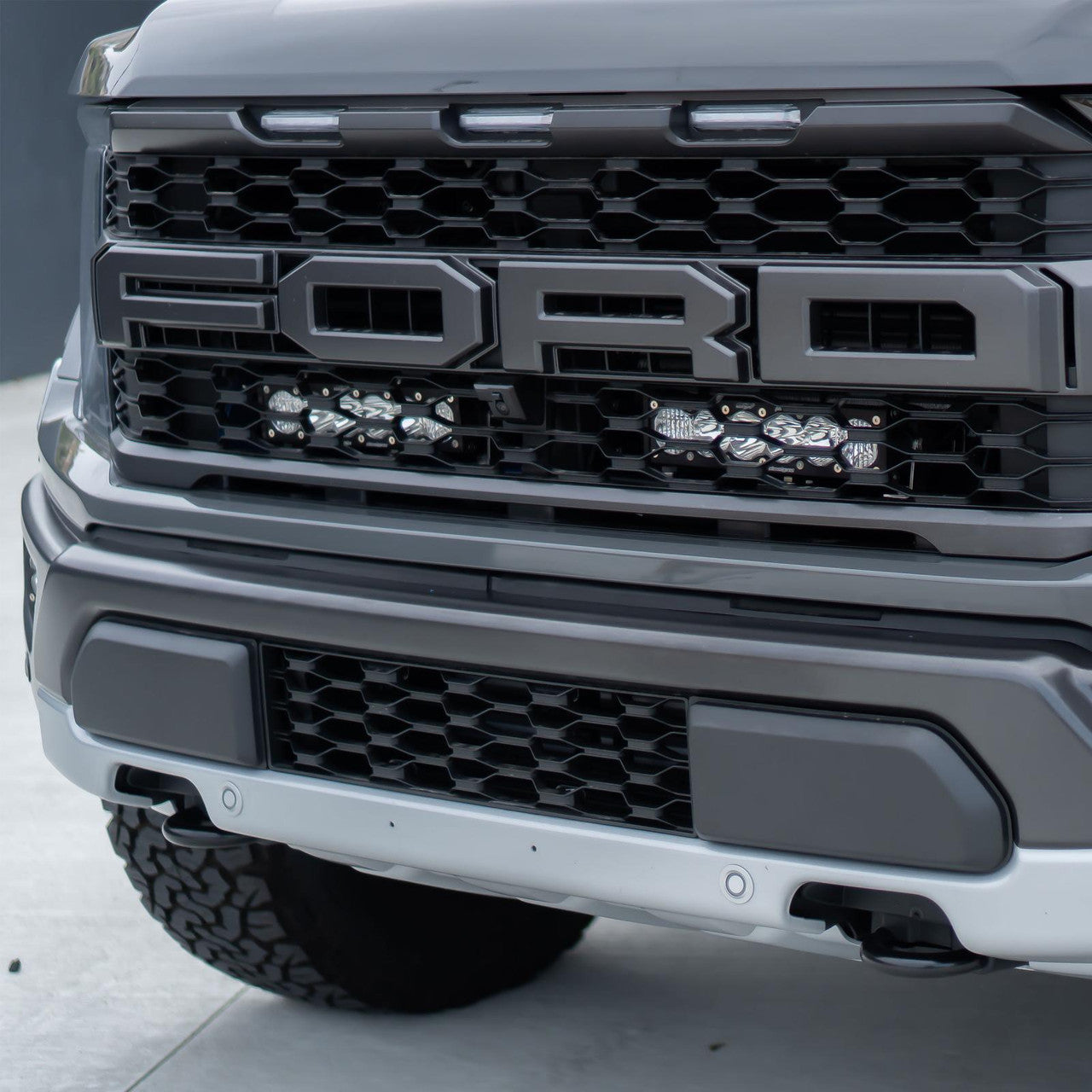 Ford OnX6+ 10 Inch Dual Behind Grille Light Bar Kit - Ford 2021-2025 F-150 Raptor, 2024-2025 F-150 Raptor 37/R