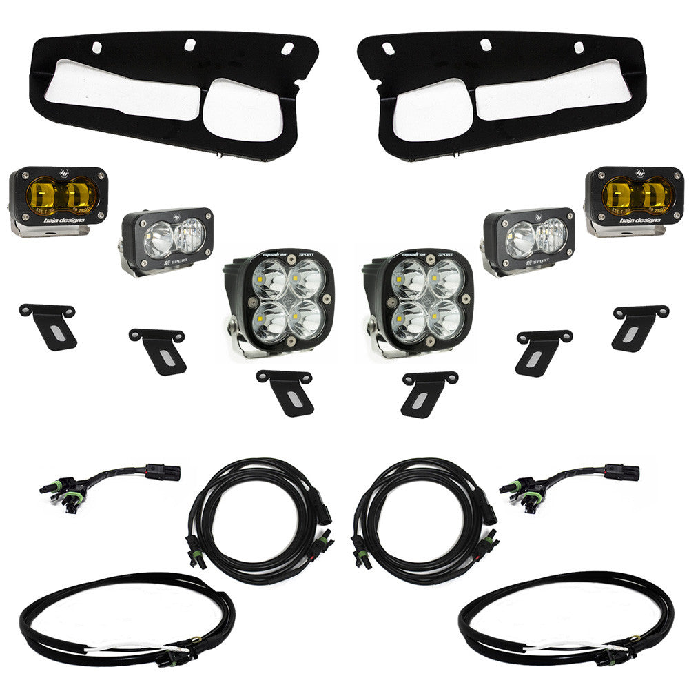 Ford S2 SAE “Sportsmen” Fog Pocket Light Kit - Ford 2021-2025 Bronco; Steel Bumper