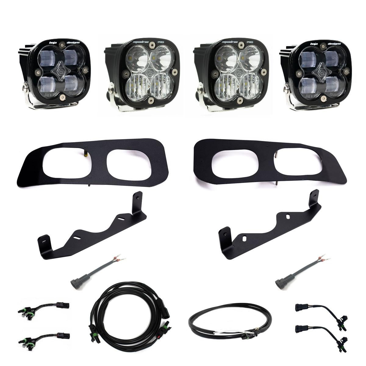 Ford Squadron SAE/Squadron Pro Dual Fog Pocket Light Kit - Ford 2023-2025 F-250/350 Super Duty