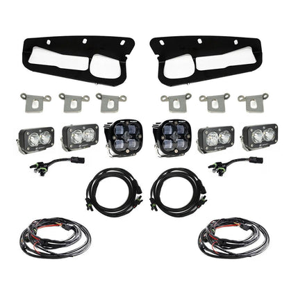 Ford Squadron SAE/Dual S2 Sport Steel Bumper Fog Pocket Light Kit - Ford 2021-2025 Bronco; 2022-2025 Bronco Raptor; NOTE: w/ OE Steel Bumper