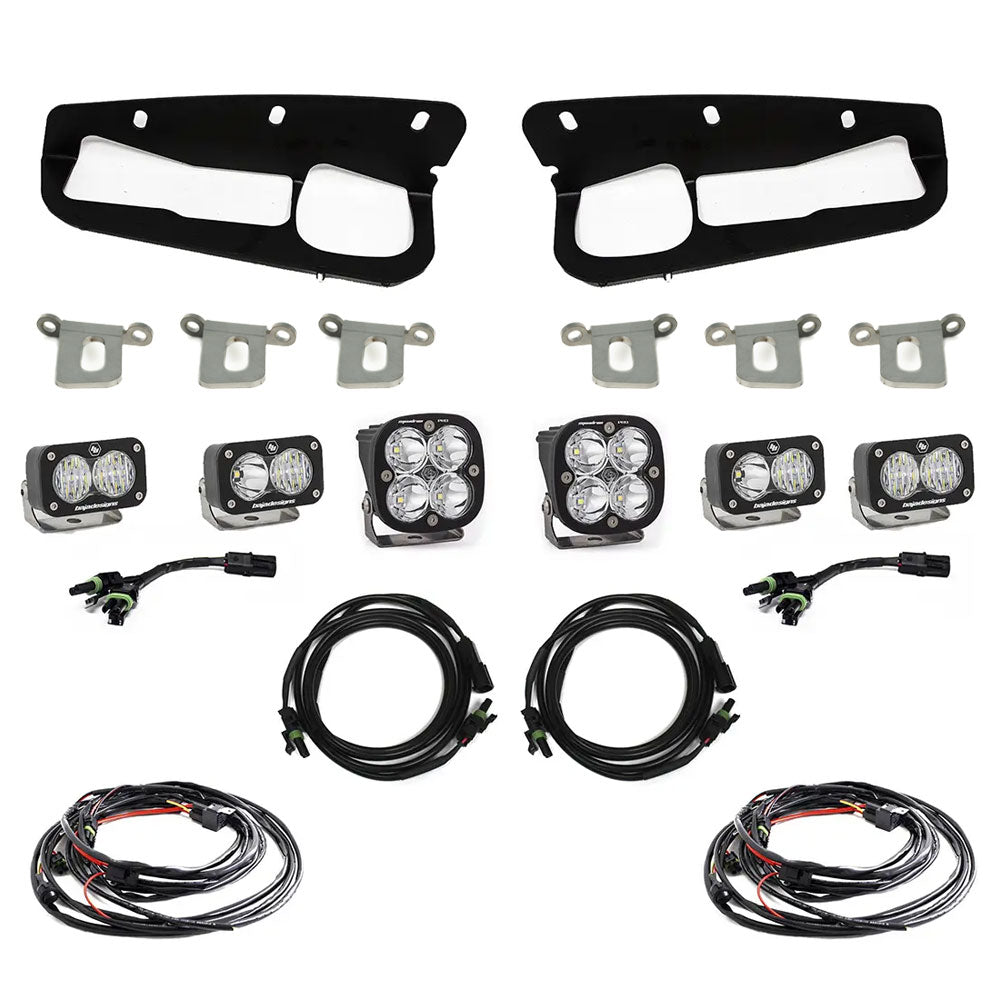 Ford Squadron Pro/Dual S2 Sport Steel Bumper Fog Pocket Light Kit - Ford 2021-2025 Bronco; 2022-2025 Bronco Raptor; NOTE: w/ OE Steel Bumper