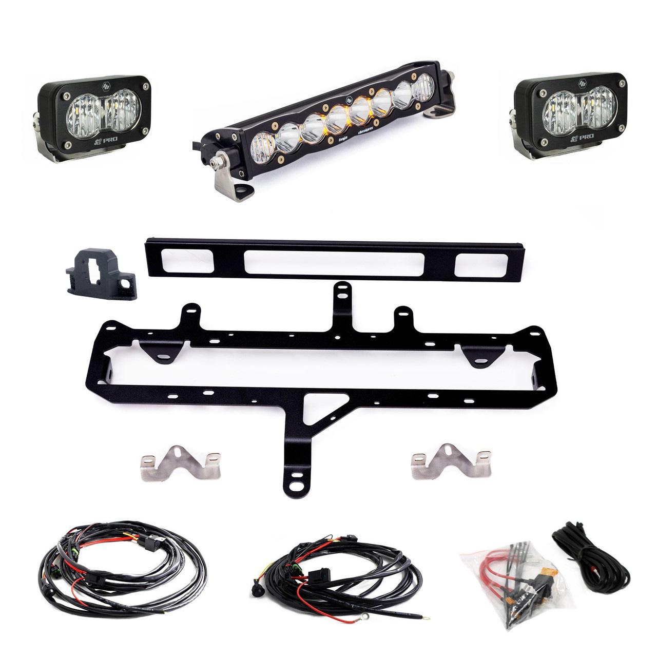 Toyota S8 10" Light Bar / S2 Pro TRD Pro Grille Conversion Light Kit - 2024-On Toyota Tacoma