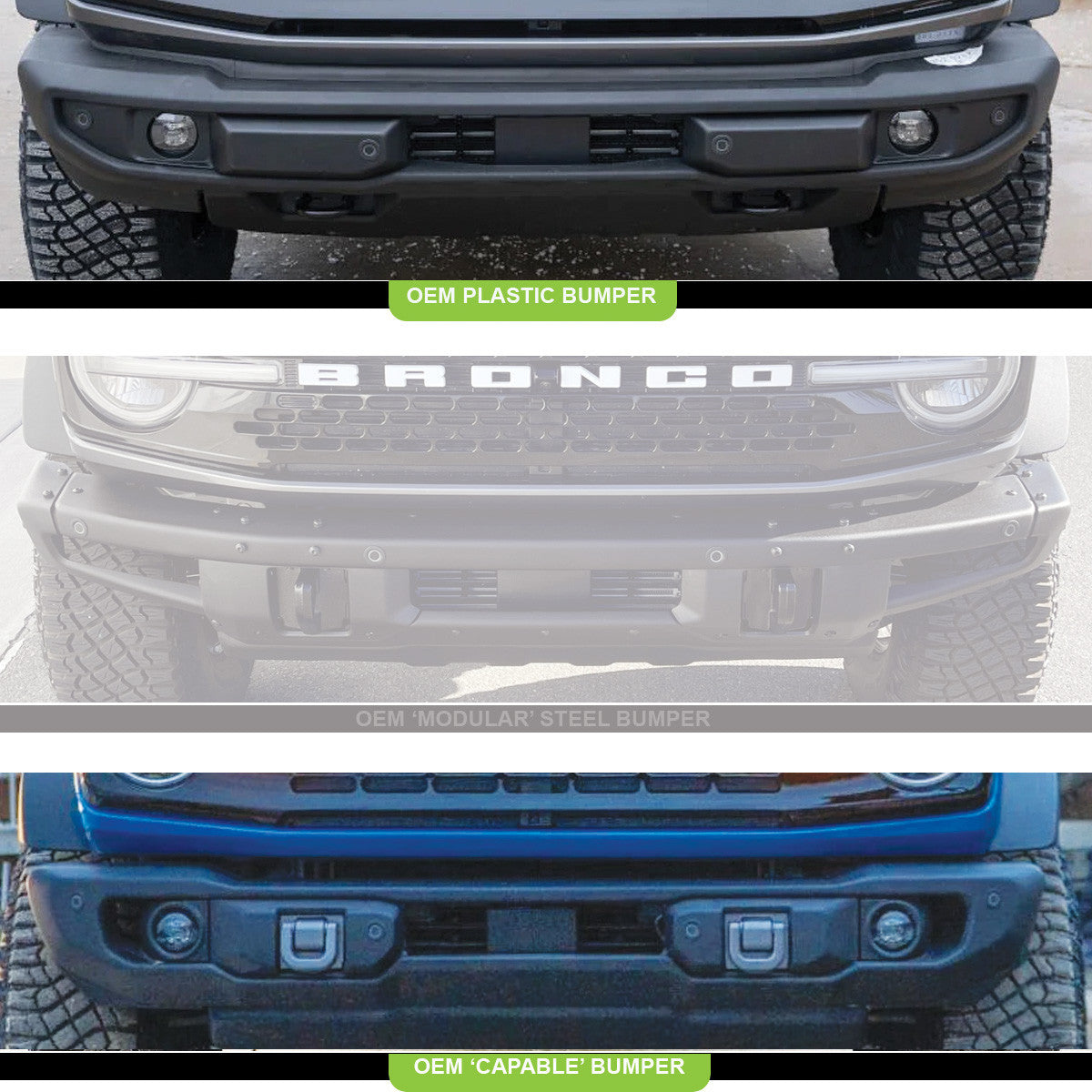 Ford Squadron SAE Fog Pocket Light Kit - Ford 2019-2023 Ranger; 2021-2025 Bronco NOTE: w/ OE Plastic Bumper