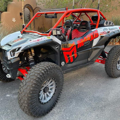 voodoo rr krx 2 seat rollcage installed on a white and black krx1000