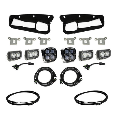 Ford Squadron SAE/Dual S2 Sport Steel Bumper Fog Pocket Light Kit - Ford 2021-2025 Bronco; 2022-2025 Bronco Raptor; NOTE: w/ OE Steel Bumper