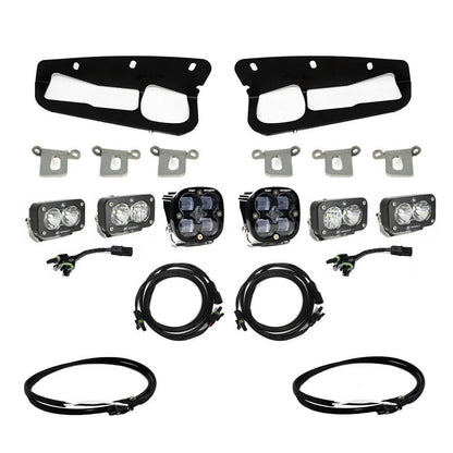Ford Squadron SAE/Dual S2 Sport Steel Bumper Fog Pocket Light Kit - Ford 2021-2025 Bronco; 2022-2025 Bronco Raptor; NOTE: w/ OE Steel Bumper