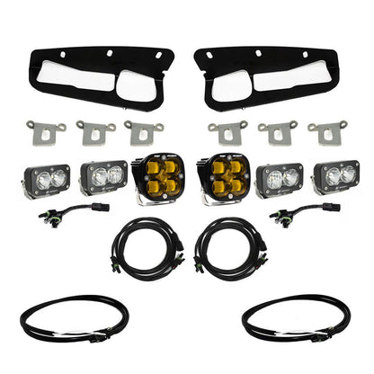 Ford Squadron SAE/Dual S2 Sport Steel Bumper Fog Pocket Light Kit - Ford 2021-2025 Bronco; 2022-2025 Bronco Raptor; NOTE: w/ OE Steel Bumper