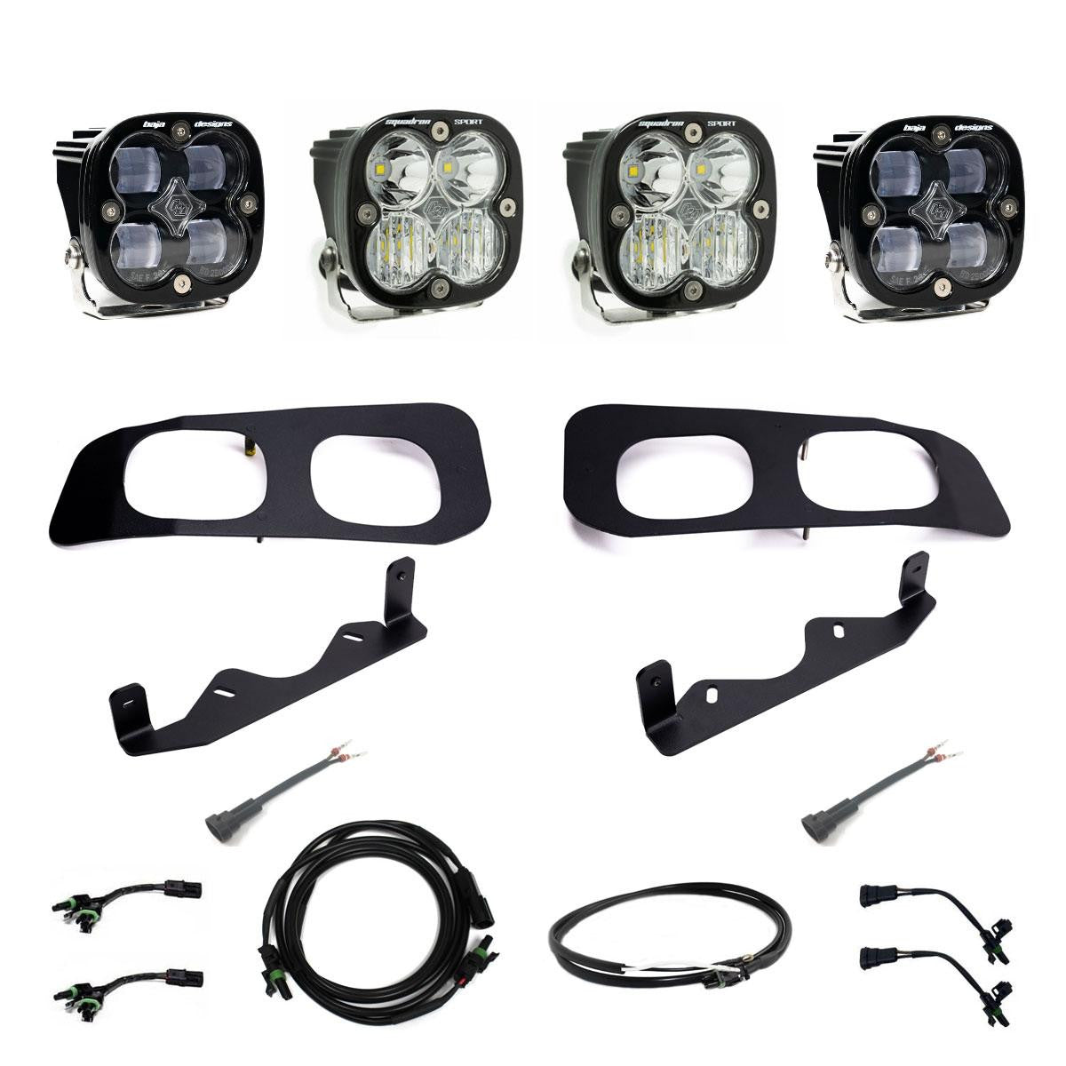 Ford Squadron SAE/Squadron Sport Dual Fog Pocket Light Kit - Ford 2023-2025 F-250/350 Super Duty