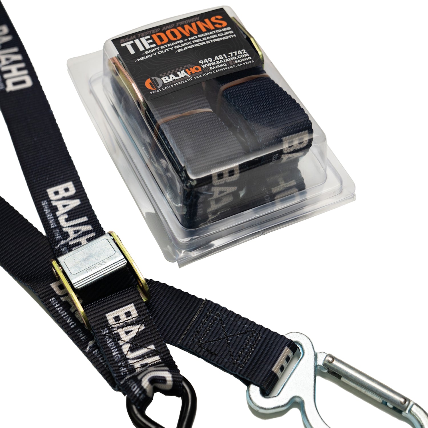 Baja HQ Heavy Duty Off-Road S-Hook Tie Down Straps