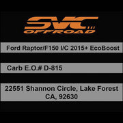 SVC OFFROAD INTERCOOLER - GEN 2 FORD RAPTOR/ F-150 ECOBOOST